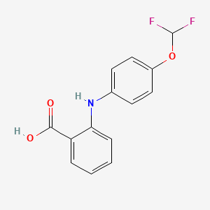 molecular formula C14H11F2NO3 B1333529 2-{[4-(Difluoromethoxy)phenyl]amino}benzoic acid CAS No. 51679-46-0