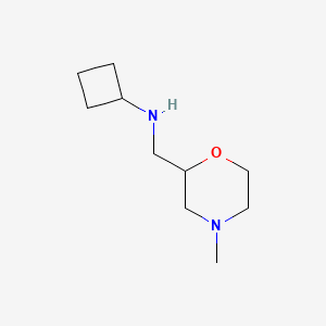 molecular formula C10H20N2O B13335316 N-[(4-methylmorpholin-2-yl)methyl]cyclobutanamine 