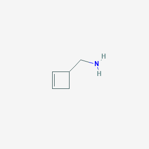 molecular formula C5H9N B13335625 Cyclobut-2-en-1-ylmethanamine 