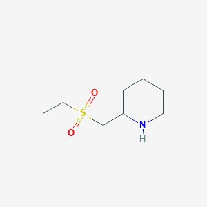 molecular formula C8H17NO2S B13335826 2-((Ethylsulfonyl)methyl)piperidine 