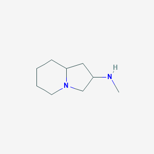 molecular formula C9H18N2 B13335839 N-Methyl-octahydroindolizin-2-amine 
