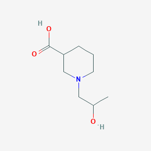 molecular formula C9H17NO3 B13335850 1-(2-Hydroxypropyl)piperidine-3-carboxylic acid 