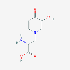 molecular formula C8H10N2O4 B13336092 (R)-2-Amino-3-(3-hydroxy-4-oxopyridin-1(4H)-yl)propanoic acid 
