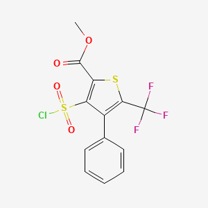 Methyl 3-(chlorosulfonyl)-4-phenyl-5-(trifluoromethyl)thiophene-2-carboxylate