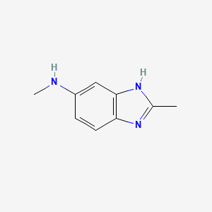 molecular formula C9H11N3 B13336157 N,2-Dimethyl-1H-benzo[d]imidazol-5-amine 
