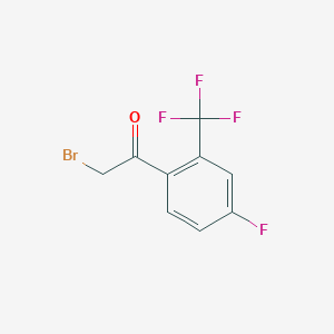 molecular formula C9H5BrF4O B1333617 4-Fluoro-2-(trifluoromethyl)phenacyl bromide CAS No. 537050-13-8
