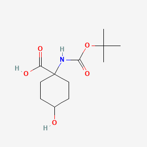 molecular formula C12H21NO5 B1333620 1-{[(Tert-butoxy)carbonyl]amino}-4-hydroxycyclohexane-1-carboxylic acid CAS No. 369403-08-7