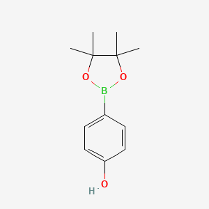 molecular formula C12H17BO3 B1333624 4-(4,4,5,5-Tetramethyl-1,3,2-dioxaborolan-2-yl)phenol CAS No. 269409-70-3