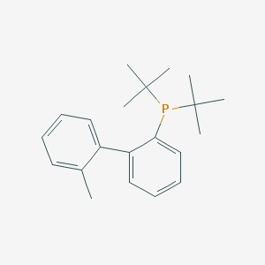 molecular formula C21H29P B1333632 Di-tert-butyl(2'-methyl-[1,1'-biphenyl]-2-yl)phosphine CAS No. 255837-19-5