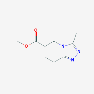 molecular formula C9H13N3O2 B13336445 Methyl 3-methyl-5,6,7,8-tetrahydro-[1,2,4]triazolo[4,3-a]pyridine-6-carboxylate 