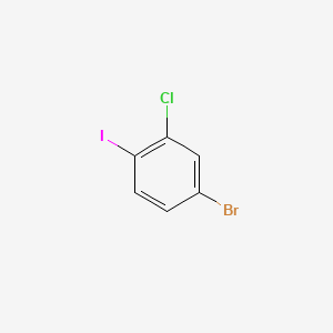 molecular formula C6H3BrClI B1333647 4-Bromo-2-chloro-1-iodobenzene CAS No. 31928-47-9