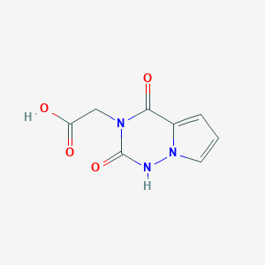 molecular formula C8H7N3O4 B13336470 2-(2,4-Dioxo-1,2-dihydropyrrolo[2,1-f][1,2,4]triazin-3(4H)-yl)acetic acid 