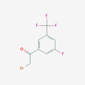 molecular formula C9H5BrF4O B1333649 3-Fluoro-5-(trifluoromethyl)phenacyl bromide CAS No. 202664-38-8