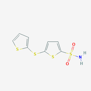 molecular formula C8H7NO2S4 B1333651 5-(2-Thienylthio)thiophene-2-sulfonamide CAS No. 63033-64-7