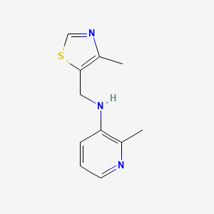 molecular formula C11H13N3S B13336566 2-Methyl-N-[(4-methyl-1,3-thiazol-5-yl)methyl]pyridin-3-amine 