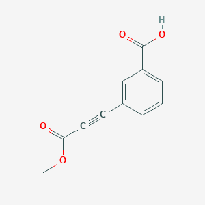 molecular formula C11H8O4 B13336636 3-(3-Methoxy-3-oxoprop-1-yn-1-yl)benzoic acid CAS No. 2098040-74-3