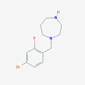 molecular formula C12H16BrFN2 B1333667 1-(4-Bromo-2-fluorobenzyl)-1,4-diazepane CAS No. 646455-62-1