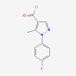 molecular formula C11H8ClFN2O B1333677 1-(4-Fluorophenyl)-5-methyl-1H-pyrazole-4-carbonyl chloride CAS No. 423768-49-4