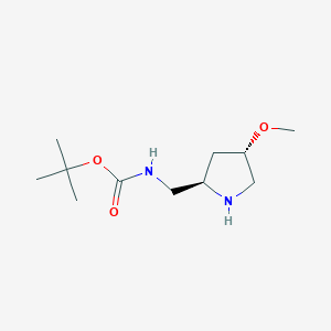 molecular formula C11H22N2O3 B13336830 tert-Butyl (((2R,4S)-4-methoxypyrrolidin-2-yl)methyl)carbamate 