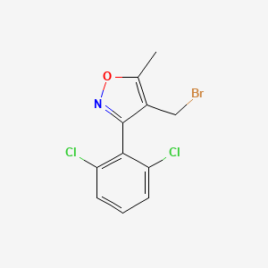 molecular formula C11H8BrCl2NO B1333687 4-(Bromomethyl)-3-(2,6-dichlorophenyl)-5-methylisoxazole CAS No. 287176-81-2