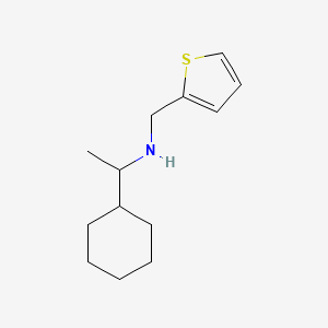 molecular formula C13H21NS B13336875 (1-Cyclohexylethyl)(thiophen-2-ylmethyl)amine 