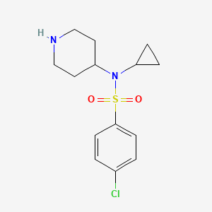 4-chloro-N-cyclopropyl-N-piperidin-4-ylbenzenesulfonamide