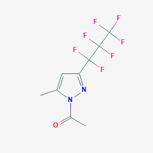 molecular formula C9H7F7N2O B1333698 1-Acetyl-3-(heptafluoropropyl)-5-methyl-1H-pyrazole CAS No. 231301-24-9