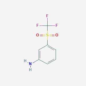molecular formula C7H6F3NO2S B1333700 3-(Trifluoromethylsulfonyl)aniline CAS No. 426-59-5
