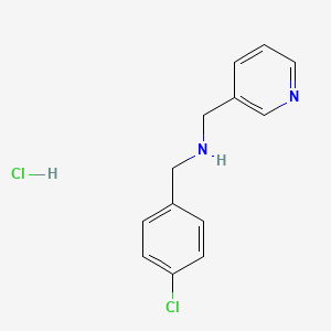 molecular formula C13H14Cl2N2 B13337070 N-(4-Chlorobenzyl)-1-(pyridin-3-yl)methanamine hydrochloride 