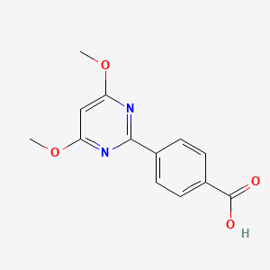 molecular formula C13H12N2O4 B1333712 4-(4,6-Dimethoxypyrimidin-2-yl)benzoic acid CAS No. 386715-40-8