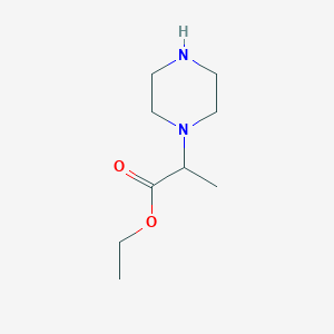 molecular formula C9H18N2O2 B1333721 Ethyl 2-(piperazin-1-yl)propanoate CAS No. 824414-06-4