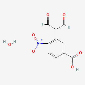 3-(1,3-Dioxopropan-2-yl)-4-nitrobenzoic acid hydrate