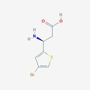 molecular formula C7H8BrNO2S B13337360 (3S)-3-Amino-3-(4-bromothiophen-2-YL)propanoic acid 