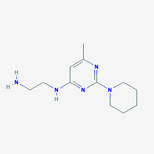 molecular formula C12H21N5 B13337370 N1-(6-methyl-2-(piperidin-1-yl)pyrimidin-4-yl)ethane-1,2-diamine 