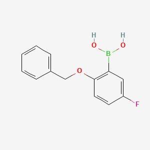 molecular formula C13H12BFO3 B1333756 2-Benzyloxy-5-fluorophenylboronic acid CAS No. 779331-47-4