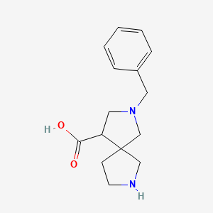 molecular formula C15H20N2O2 B13337596 2-Benzyl-2,7-diazaspiro[4.4]nonane-4-carboxylic acid 