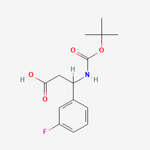 3-[(Tert-butoxycarbonyl)amino]-3-(3-fluorophenyl)propanoic acid