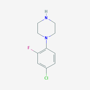 molecular formula C10H12ClFN2 B1333770 1-(4-Chloro-2-fluorophenyl)piperazine CAS No. 515160-75-5