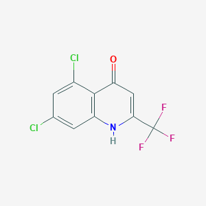 molecular formula C10H4Cl2F3NO B1333777 5,7-Dichloro-4-hydroxy-2-(trifluoromethyl)quinoline CAS No. 59108-13-3