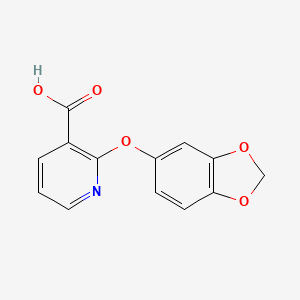 molecular formula C13H9NO5 B1333778 2-(1,3-Benzodioxol-5-yloxy)pyridine-3-carboxylic acid CAS No. 214758-41-5