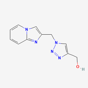 molecular formula C11H11N5O B13337856 (1-(Imidazo[1,2-a]pyridin-2-ylmethyl)-1H-1,2,3-triazol-4-yl)methanol 