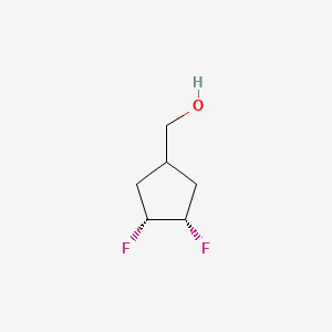 molecular formula C6H10F2O B13337877 Rel-((1r,3R,4S)-3,4-difluorocyclopentyl)methanol 