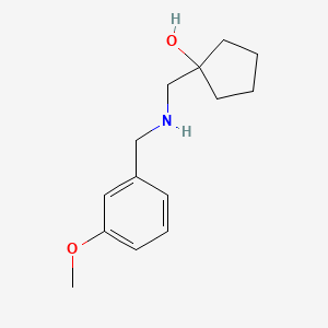 molecular formula C14H21NO2 B13338130 1-(((3-Methoxybenzyl)amino)methyl)cyclopentan-1-ol 