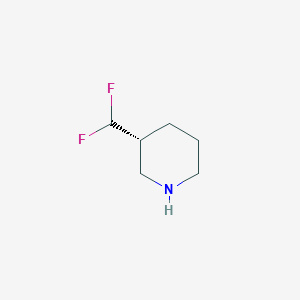 molecular formula C6H11F2N B13338479 (R)-3-(Difluoromethyl)piperidine 