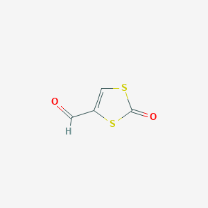 molecular formula C4H2O2S2 B133386 2-Oxo-1,3-dithiole-4-carbaldehyde CAS No. 151859-42-6