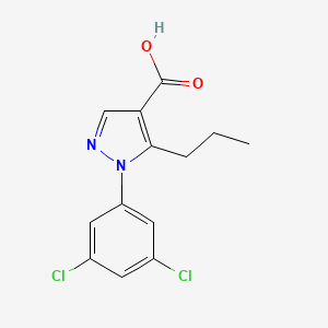molecular formula C13H12Cl2N2O2 B1333885 1-(3,5-dichlorophenyl)-5-propyl-1H-pyrazole-4-carboxylic acid CAS No. 306936-60-7
