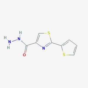 molecular formula C8H7N3OS2 B1333889 2-(2-Thienyl)-1,3-thiazole-4-carbohydrazide CAS No. 154323-99-6