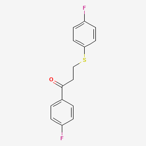 1-(4-Fluorophenyl)-3-[(4-fluorophenyl)sulfanyl]propan-1-one