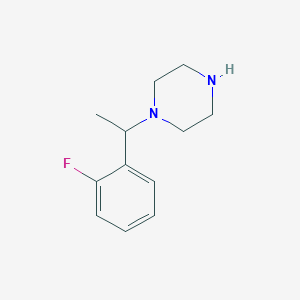 molecular formula C12H17FN2 B1333907 1-[1-(2-Fluorophenyl)ethyl]piperazine 