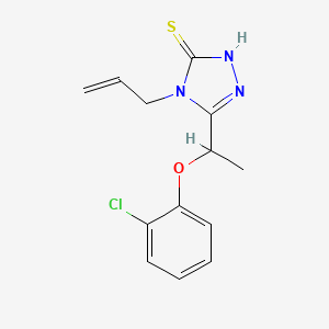 molecular formula C13H14ClN3OS B1333918 4-allyl-5-[1-(2-chlorophenoxy)ethyl]-4H-1,2,4-triazole-3-thiol CAS No. 667436-84-2
